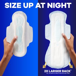 Always Maxi Size 5 Extra Heavy Overnight Pads with Wings, Unscented