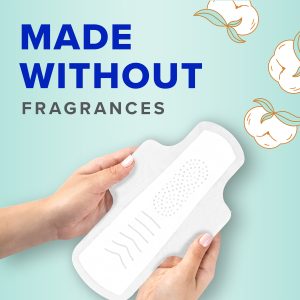 Always Pure Cotton Size 2 with FlexFoam Heavy Flow Pads with wings, Unscented